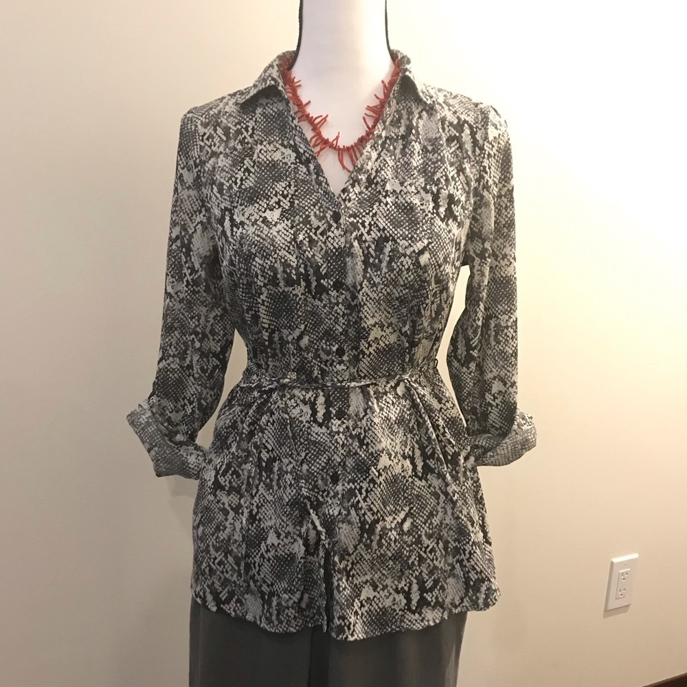 Motherhood Maternity snakeskin print blouse size S